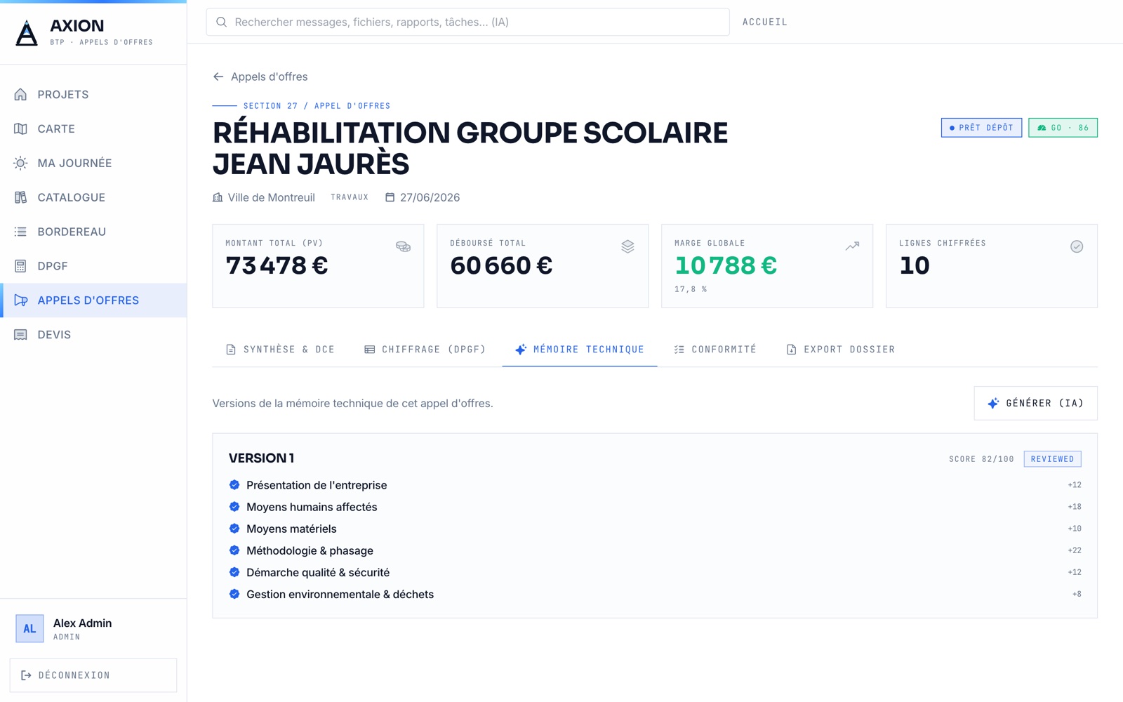 Mémoire technique